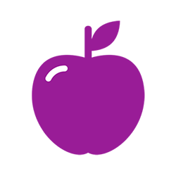 purple Improve your diet apple icon
